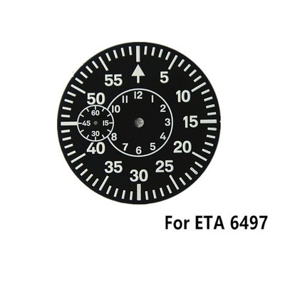 38.9mm Watch Dial Green Luminous Watch Face Plate For ETA 6497 @9 Accessories