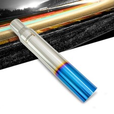 Megan 3-4 Vip Exhaust Blast Tube Muffler Tip Single Burnt Blue Straight Tip