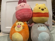 Set of Pooh Tigger Squishmallows Piglet, Eeyore 8 Inch New