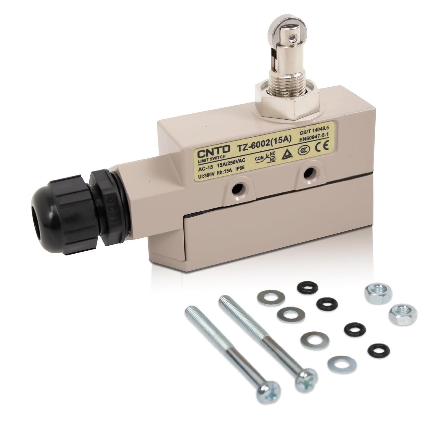 CNTD TZ-6002-15A Heavy Duty Micro Switch – Parallel Roller Plunger Type Limit