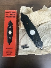 Vintage NuTone PB-16 Push Button Doorbell  Amherst  Antique Wrought Finish NOS