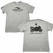 Circuit of the Americas T-Shirt L Gray COME AND RIDE IT Moto GP F1 NASCAR Austin