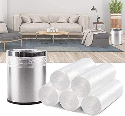 4 Gallon Trash Bags - 100 Small Mini Garbage Bags | 17'' x 18'' Clear Waste Bas...