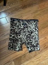 Skims Dolce and Gabanna Leopard Print Boxer Shorts Size Medium NWT