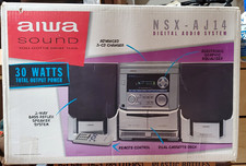 Aiwa NSX-AJ14 30W Digital Audio System 3-CD Changer Dual Cassette Remote