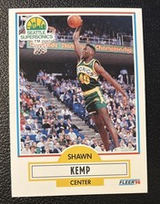SHAWN KEMP 1990-91 FLEER #178 RC SEATTLE SUPERSONICS ROOKIE CARD