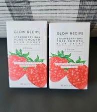 Glow Recipe Strawberry BHA Pore-Smooth Blur Drops, 2 Included, BNIB