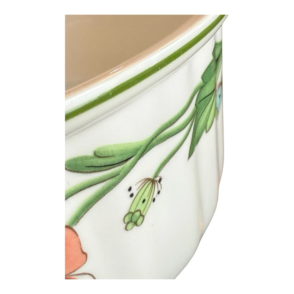 Villeroy & Boch Small ROUND CASSEROLE Dish Vilbofour Amapola Poppies Floral Vtg - Image 4 of 4