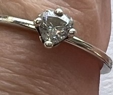 Genuine Pandora Sterling  Silver CZ Heart Shaped Ring , Size 58 Hm Ale S925 58