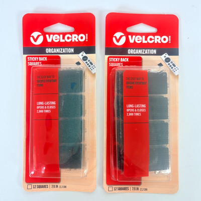 2 Pack VELCRO Brand Sticky Back Hook & Loop Fasteners Perfect for Home or Office