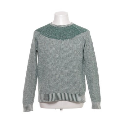 TwoThirds, Strickpullover, Größe: M, Grün/Weiß, Bio-Baumwolle, Musterstrick #3c7