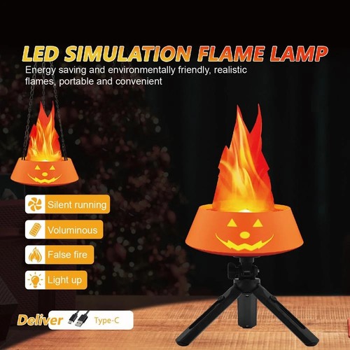 3D Fake Flame Lamp,Electric Campfire Artificial Flickering Flame Table Lamp 110V - Picture 5 of 24