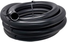 Flexible PVC Pipe 1-1/2 Inch Dia Hose 25 FT Length, Black Tubing, Schedule 40...