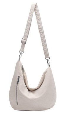 DAMEN BRUST TASCHE Crossbody MOON Bag Cord Runde Umhängetasche Shopper Halbmond 