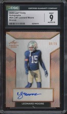 2026 Leaf Trinity Bronze #BALM1 Leonard Moore 59/75 RC Mint CGC 9 10 Auto