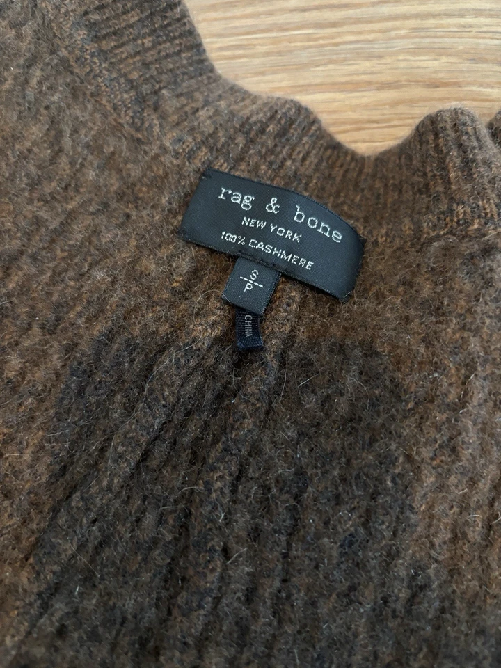 RAG & Bone Dicker Kaschmirpullover 100% Kaschmir Longpullover Braun S - Bild 2 von 4