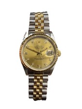 Rolex Datejust 16233 Two-Tone Steel 18k Gold Champagne Diamond Dial 1991 X