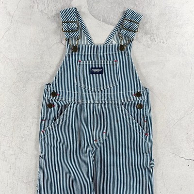 Vintage Y2K OshKosh Latzhose Kinder 3 Jahre blau-weiß gestreift Latzhose