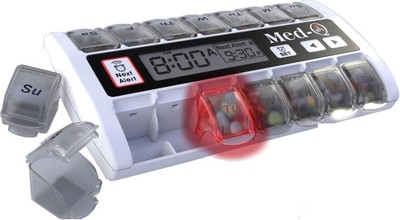 7-Day Automatic Pill Organizer with Visual & Audio Alerts - User-Friendly Design