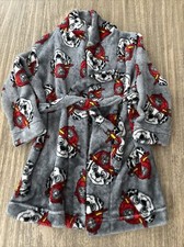 Paw Patrol Nickelodeon Plush Bath Robe Toddler 2t/3t Marshall Grey