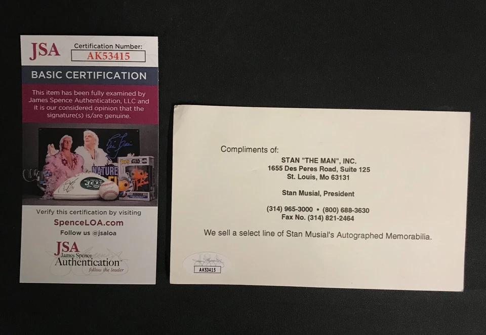 Stan Musial Signed Color Print Card JSA Certified MLB St. Louis Cardinals HOF! - Image 2 of 4