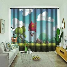 idealized and beautiful playground Printing 3D Blockout Curtains Fabric Window