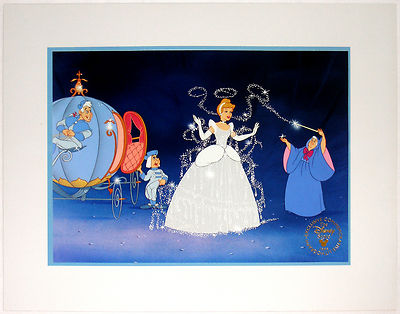 Disney Store Presale Lithograph CINDERELLA 1995 11X14 Litho with