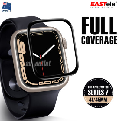 For Apple Watch Series 41mm 45mm Full Coverage Tempered Glass Screen  Protector Australia