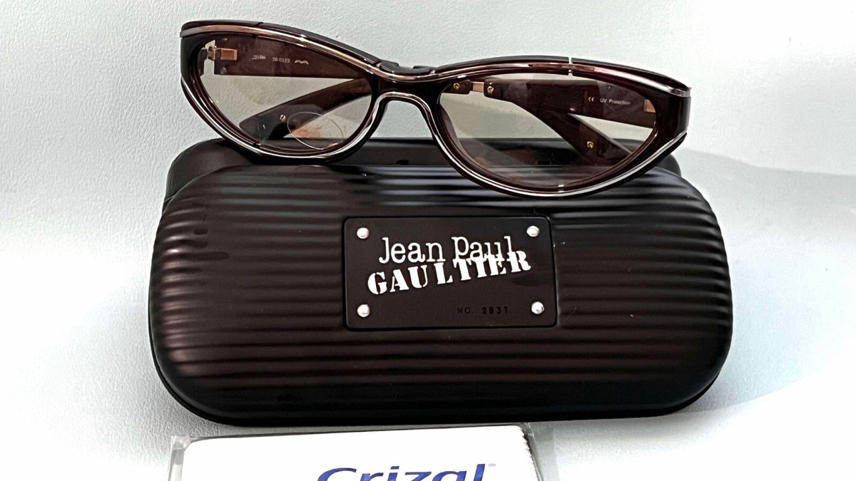 Jean Paul Gaultier 56-0123 Sunglasses Black Frames UV Protection