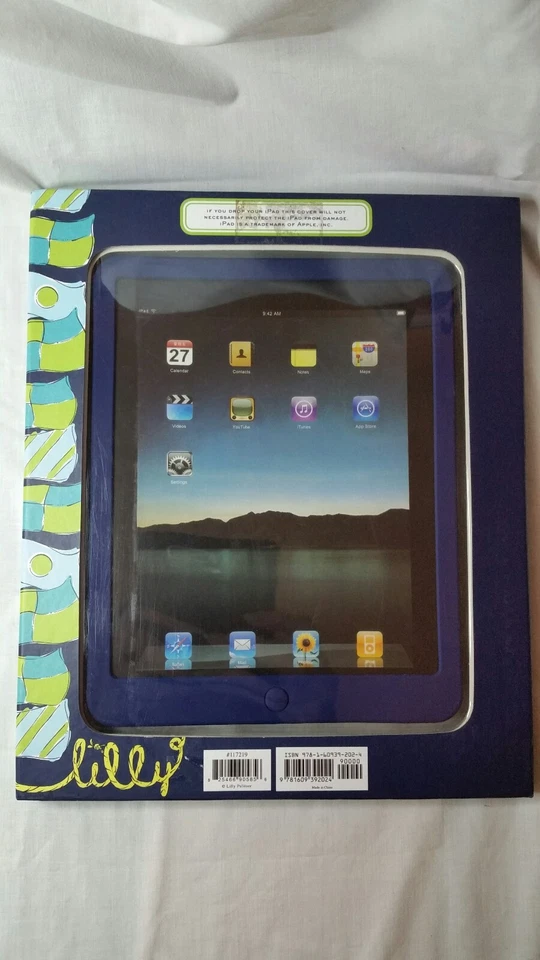 LILLY PULITZER IPAD COVER FEATURED IN YOURE FLAGGED BLUE YELLOW AND WHITE - Image 2 of 4