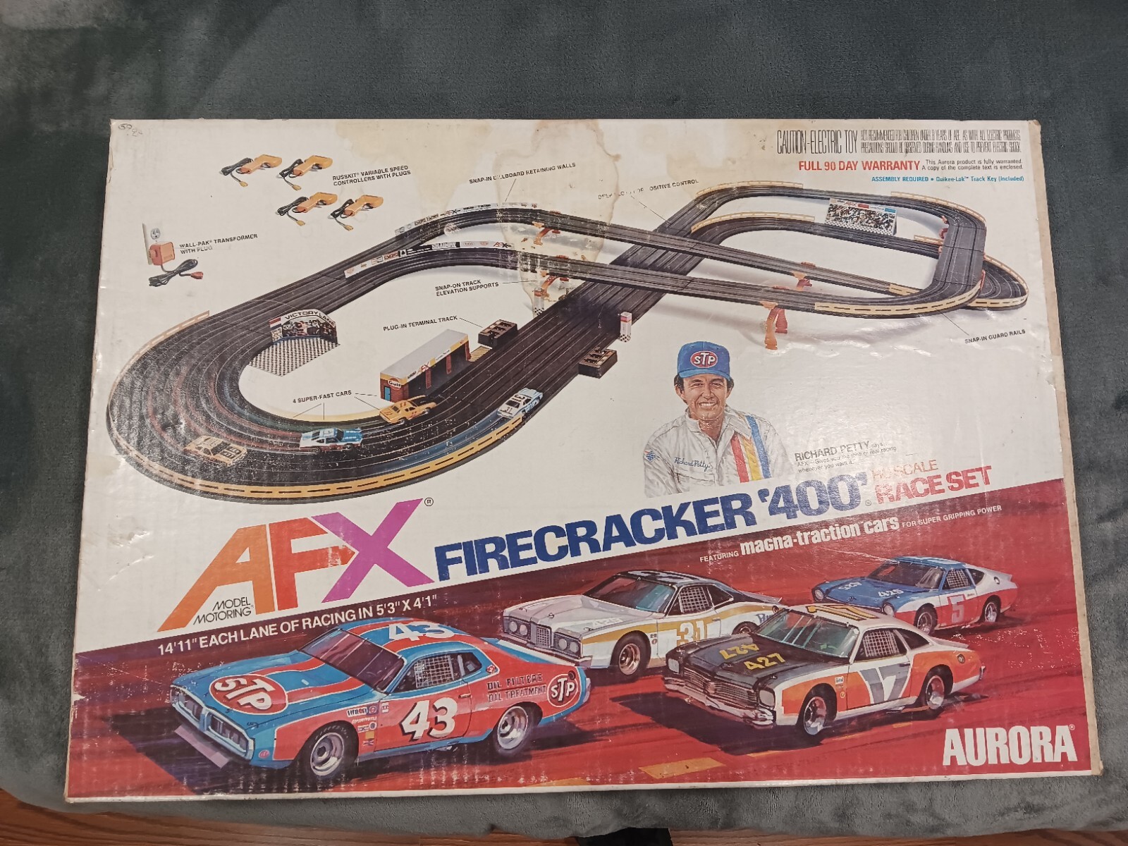 vintage electric slot car race track set eBay