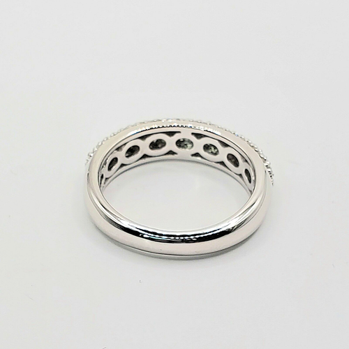 Diamond Band Ring Size 8 in Platinum Over Sterling Silver 0.50 cwt. - Picture 22 of 24