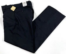NEW MENS 31x33 FLYING CROSS 47280 POLYESTER WOOL PANTS W/ FLEX WAISTBAND NAVY