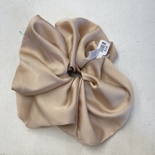 Women s Beige Satin Large Scrunchie Hair Tie New
