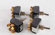 (Lot of 4) Carling 3PST Toggle Switch 2145R 6/12/17A 600/250/125VAC 2HP