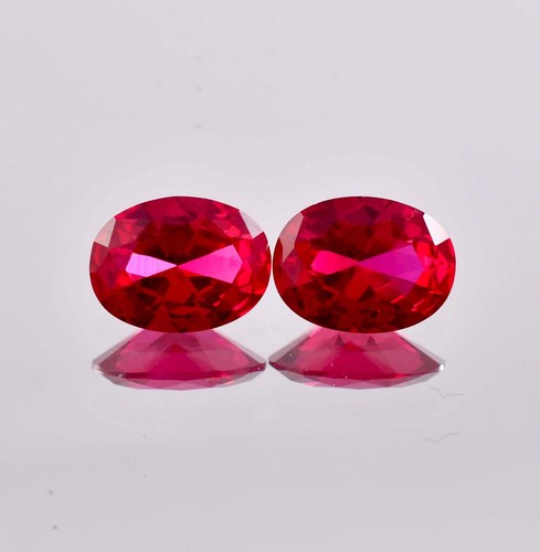 50 Pcs Natural Flawless Mozambique Red Ruby Oval Cut Loose Gemstone Certified - Picture 8 of 11
