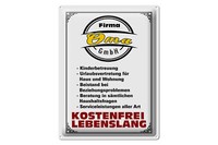 Blechschild Spruch 30X40Cm Firma Oma Gmbh Kostenfrei