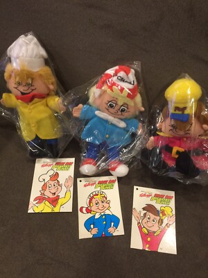 NEW, Kelloggs Bean Bag Breakfast Bunch Snap Crackle Pop Rice Krispies Plush Doll