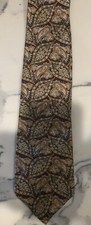 Wembley Silk Tie Made in USA From Imported Silk - Golds Green And Orange