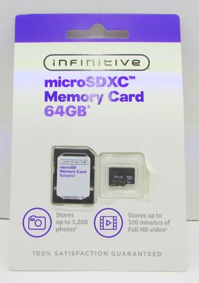 Infinitive 64GB microSDXC Memory Card NEW STILL SEALED!  -A3