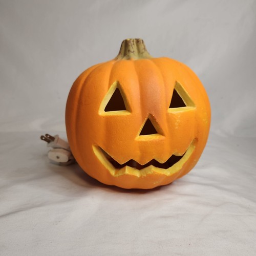 Gemmy Industries Pumpkin Jack O Lantern Foam Mold 8" Light Up Halloween Corded - Picture 13 of 18