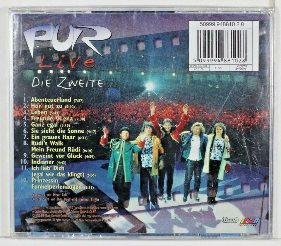 Pur - Live Die Zweite - Nuevo Precintado - CD Enviado con Pistas Foto 2 de 2