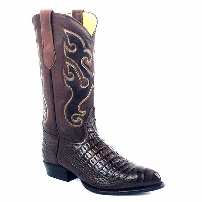 LOS ALTOS BROWN IMITATION ALLIGATOR BELLY PRINT BOOT STYLE 99