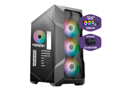 Cooler Master TD500 MAX ATX Mid-Tower Case, Custom Atmos 360 MAX AIO, GX II Gold