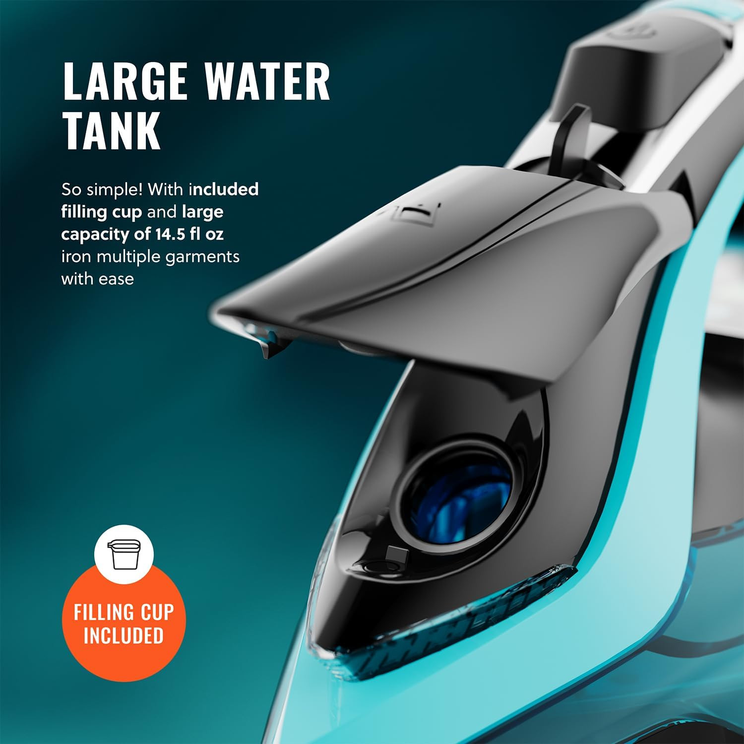 Steamtech Elite 1750W Iron - Digital Control, Ceramic Soleplate, Auto Shut-Off