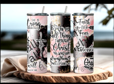 20 oz Tumbler, Christian bible quotes, great holiday gift, any occasion