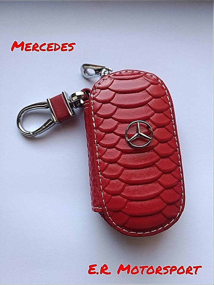 E.R. MOTORSPORT Portachiavi in ecopelle Rosso contenitivo MERCEDES