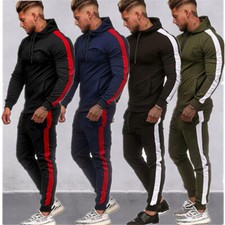 Men's Jogger Tracksuit 2 Piece Casual Pants Hooded Sweater Sport Hoodie Set