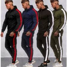 Men's Jogger Tracksuit 2 Piece Casual Pants Hooded Sweater Sport Hoodie Set