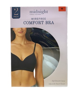 Midnight Carole Hochman kabelloser Komfort-BH 2er-Pack in 2 Farben & in 4 Größen Neu